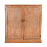 An Art Deco limed oak cupboard, circa 1930s,