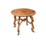 An Art Deco bleached oak occasional table in the manner of Maison Jansen, circa 1930,