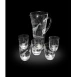 A Rowland Ward Safari glass lemonade set,