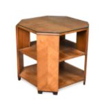 A Heal's Art Deco walnut book table,