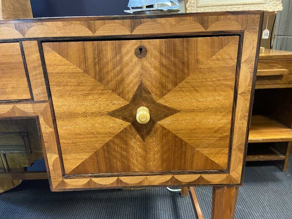 An English Art Deco parquetry decorated desk by Bath Cabinet Makers, circa 1925, - Image 7 of 10