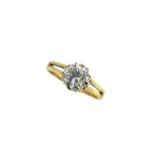 A single stone diamond ring,