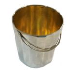 A 19th century French metalwares silver cream pail,