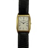 Baume & Mercier - An 18ct gold 'Tank Curvex' wristwatch,