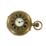 Hasluck Brothers, London - A late 19th century 18ct gold half hunter pocket watch,
