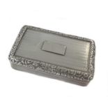 A George IV silver snuffbox, mark of Joseph Willmore,