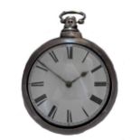 Jno. Blaylock, Carlisle - An early 19th century Sterling silver pair cased pocket watch,