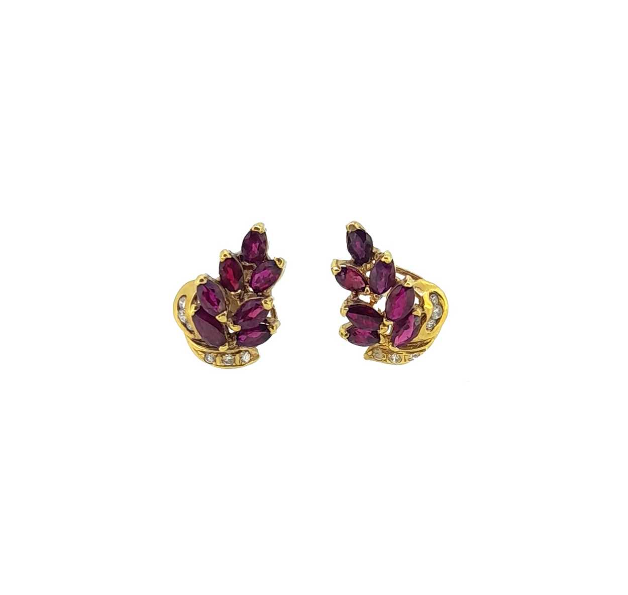 A suite of ruby and diamond jewellery, - Image 4 of 6