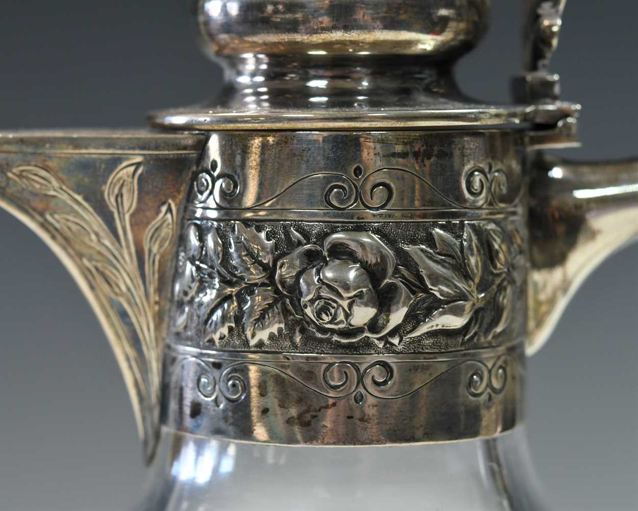 A Victorian silver topped glass claret jug, - Image 7 of 8