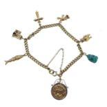 A 20th century charm bracelet,