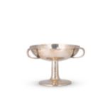 An Edward VII silver three handled standing dish,