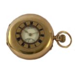 J.W. Benson, London - A 9ct gold half hunter pocket watch,