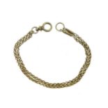 A double belcher link chain bracelet,