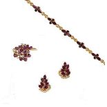 A suite of ruby and diamond jewellery,