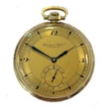 IWC, Schaffhausen - A Swiss 14ct gold open faced pocket watch,