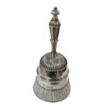 A Victorian silver table bell of heavy gauge,