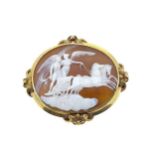 A Victorian cameo brooch,