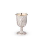 A Victorian silver wine goblet,