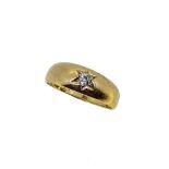 An 18ct gold diamond ring,