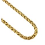 An 18ct gold modern fancy link chain,