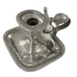 An Edward VII silver chamberstick,