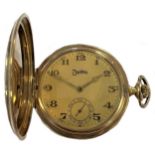 ZentRa, Berlin - A Swiss made 14ct gold full hunter pocket watch,