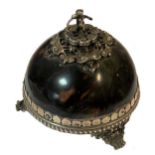 A Victorian silver and tortoiseshell table bell,