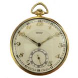 Nicolet Watch S.A. for J. Bornefeld, Den Haag - A Swiss 18ct gold open faced dress pocket watch,
