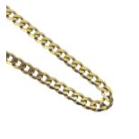 A 9ct gold heavy curb link chain,
