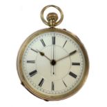 John Hawley, London - An 18ct gold open faced chronograph pocket watch,