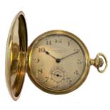 Tresor, Paris - A Swiss made 18ct gold full hunter pocket watch,