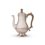 A George V silver coffee pot,