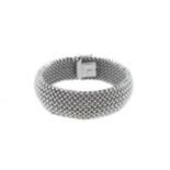 A modern mesh link bracelet,