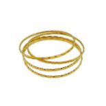 Four modern bangles,