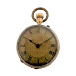 S. Smith & Son, London - An open faced pocket watch and later 9ct gold chain,