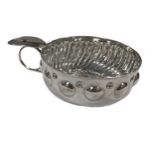 A French metalwares silver oversized tastevin,