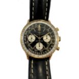 Breitling - A gold plated on steel 'Navitimer' wristwatch,