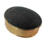 A bloodstone set snuffbox,