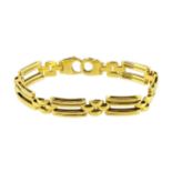 An 18ct gold stylized gate bracelet,