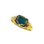 An 18ct gold Victorian mourning ring,