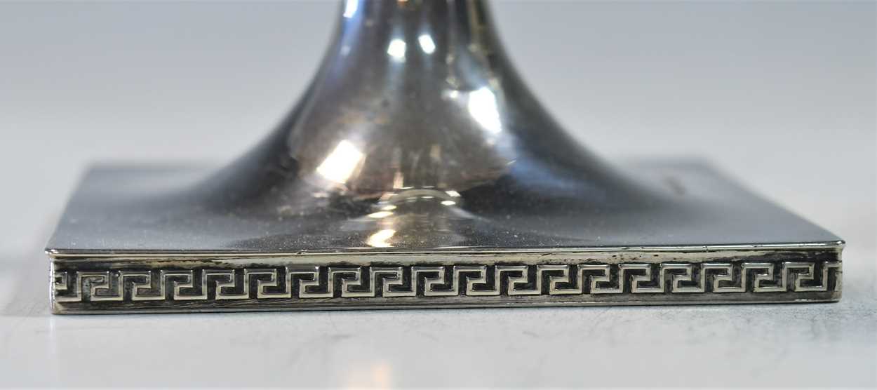 A pair of George V silver candlesticks, - Image 4 of 6