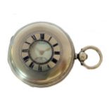 J.W. Benson, London - A Victorian Sterling silver 'Ludgate' half hunter pocket watch,