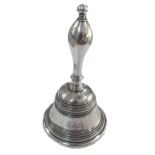 A George III silver table bell,