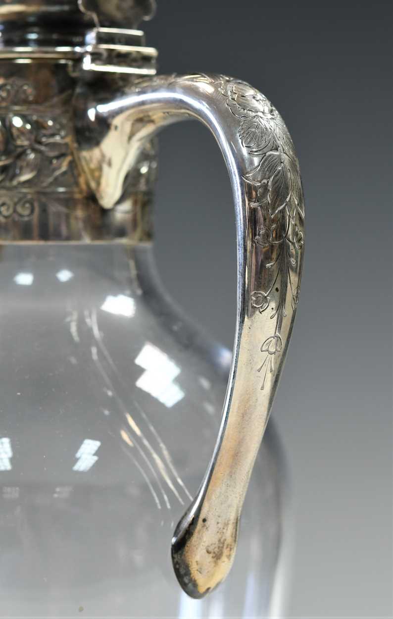 A Victorian silver topped glass claret jug, - Image 6 of 8