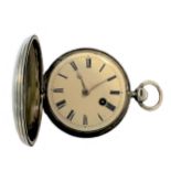 Unsigned - A William IV Sterling silver full hunter pocket watch,