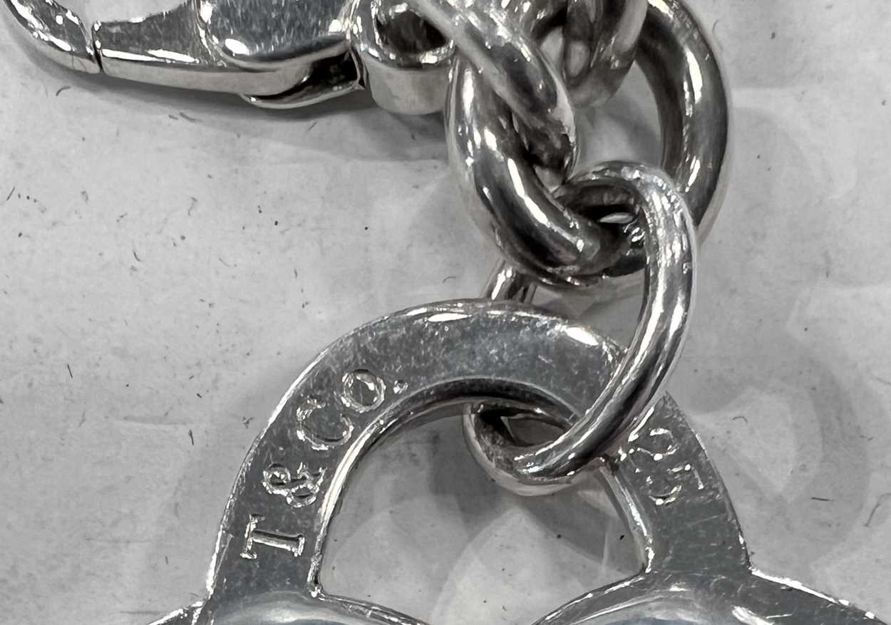 Tiffany & Co. - A silver heart tag bracelet, - Image 3 of 4