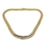 An 18ct gold necklace,