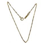 A French metalwares gold watch chain,