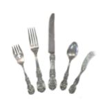 A 48-piece set of 20th century American metalwares silver cutlery and flatware,