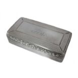 A William IV silver snuff box,